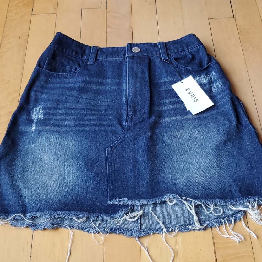 Evris Denim Mini Skirt Sz XS-S